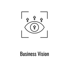 Business vision line icon. Business outline sign.