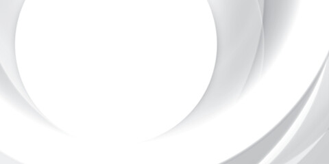 Obraz premium Abstract white and gray color, modern design stripes background with geometric round shape. Vector illustration.