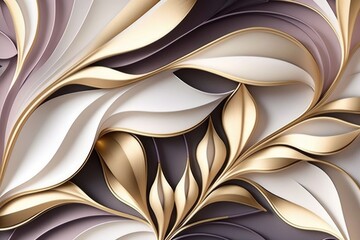 Fototapety  Abstract wallpaper background of flower pattern. distinct generative AI image.