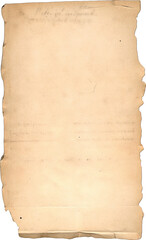 Vintage Paper with Distressed Texture and Torn Aged Edges: Rustic Brown