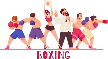 Colored Boxing Composition