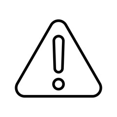 Warning in flat style isolated on transparent background