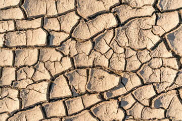 Dry soil in arid areas