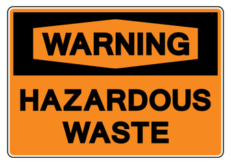 Warning Hazardous Waste Symbol Sign, Vector Illustration, Isolate On White Background Label. EPS10