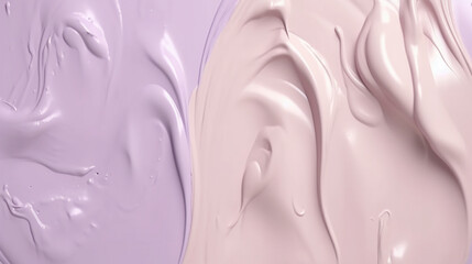 cream texture in violet and beige colors as background