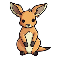 Adorable Kangaroo Character Stickers - cute kangaroo, kangaroo, kangaroo sticker - 
Generative AI