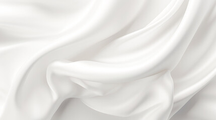 Obraz premium ホワイトシルクドレープの背景 Generative AI