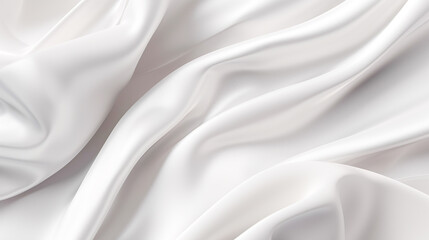 Obraz premium ホワイトシルクドレープの背景 Generative AI