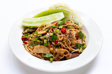 Fermented rice flour noodles spicy salad