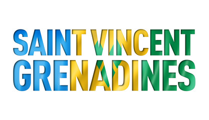 Saint Vincent and the Grenadines flag text font