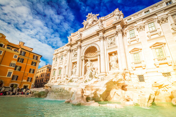 Naklejka na ściany i meble Fountain di Trevi in Rome, Italy
