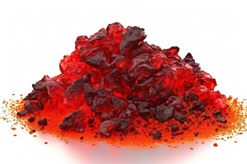 embers isolated on white background. Generated by AI