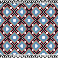 Abstract ethnic pattern traditional Geometric Design for background,carpet,wallpaper,clothing,wrapping,Batik,fabric,Vector illustration.