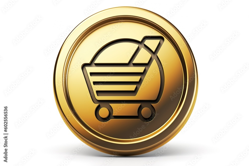 Poster e commerce icon isolated on white background. generated by ai