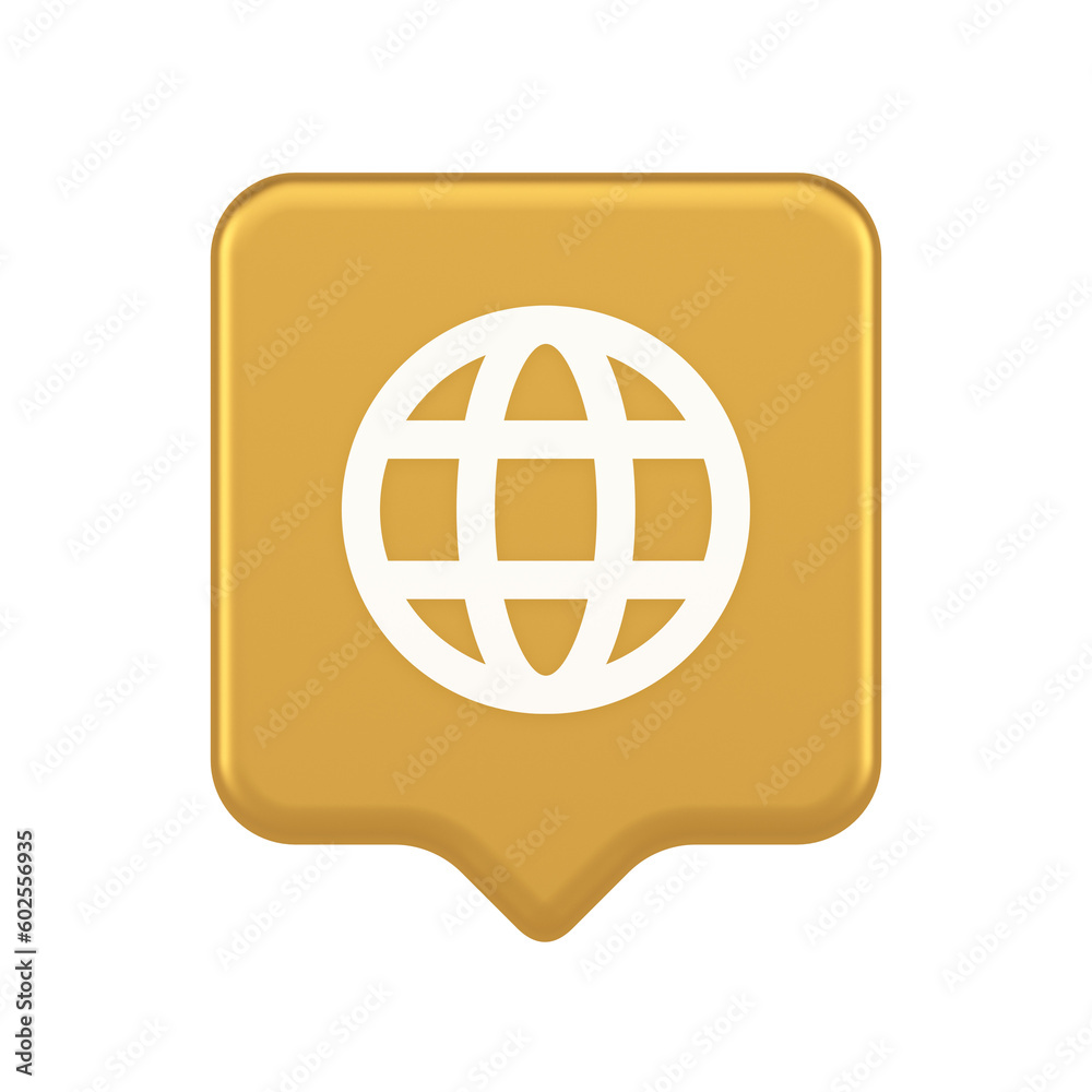 Poster global internet connection gps planet button network web business communication 3d speech bubble ico
