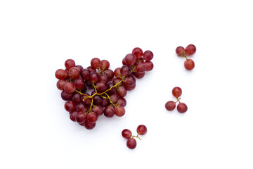 Fresh grape on white background.