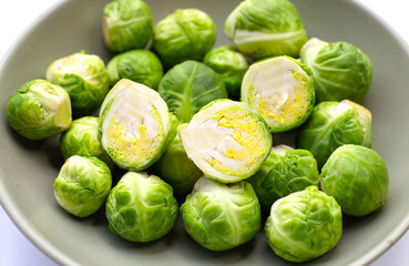 Fresh brussels sprouts. Organic vegetables