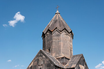Fototapeta premium Surb Stepanos church (1273) of Tanahat Monastery on sunny autumn day. Vayots Dzor Province, Armenia.