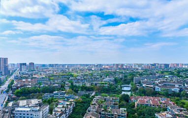 Fototapeta na wymiar City skyline in Chengdu, Sichuan, China