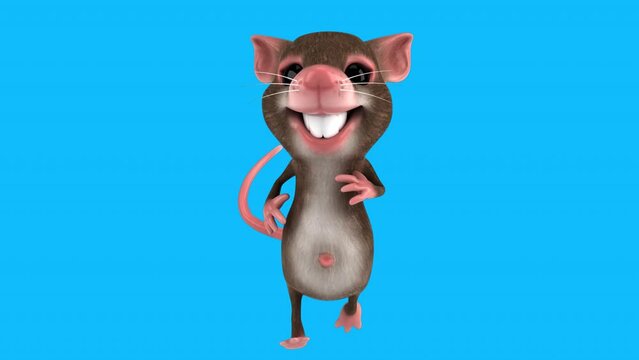 Fun 3D cartoon mouse (with alpha channel included)