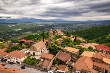 Fototapeta na wymiar Aerial view of the Georgia landmarks
