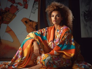Colorful Memories: Woman in 1980s Studio Fashion