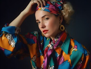 Colorful Memories: Woman in 1980s Studio Fashion