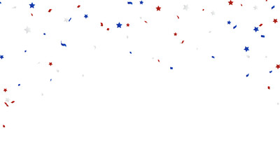 red and blue confetti background Flyer illustration vector