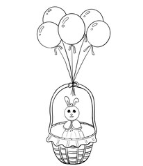 rabbit and balloon