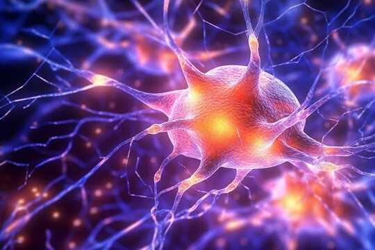 3D Rendering Cinematic Neural Connection - Generative Ai