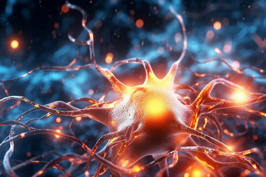 Cinematic Brain Neuronal Activity - Generative Ai