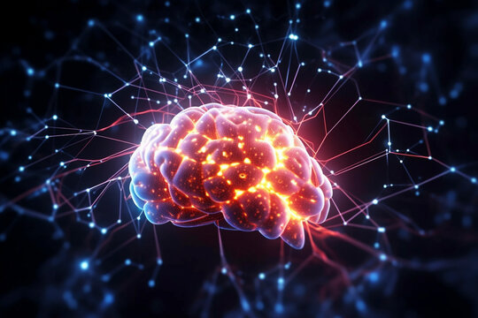 Neuronal Links Art Concept - Generative Ai
