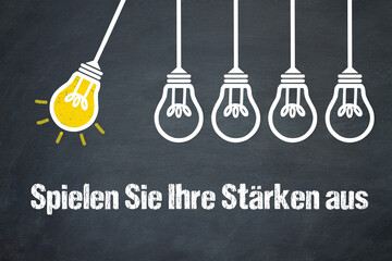 Fototapeta premium Spielen Sie Ihre Stärken aus 