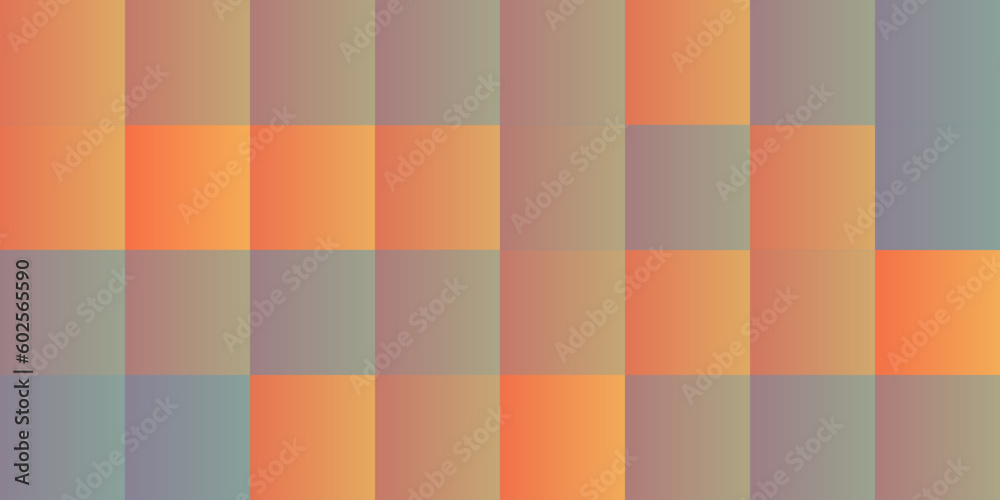 Wall mural abstract colorful pixelated surface pattern with random blue and orange squares - geometric mosaic t