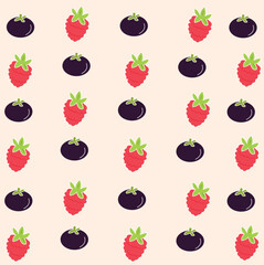 seamless pattern with fruits.fruit pattern. raspberry and lemon pattern