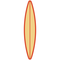 Surfboard. Flat vector illustration