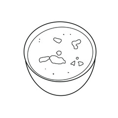 Soup Dinner Food Restaurant Hand drawn Doodle