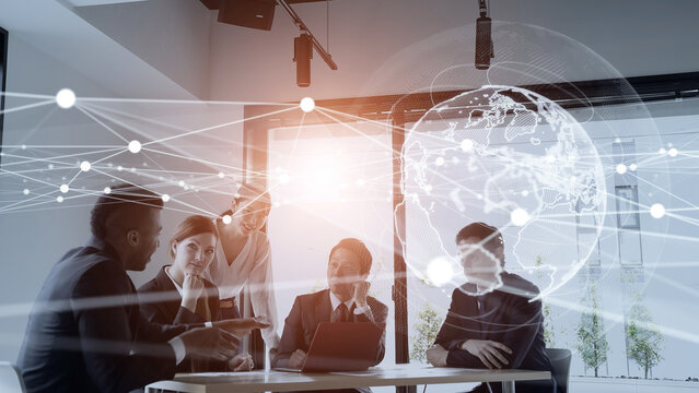 Global communication network concept. Worldwide business. - Powered by Adobe