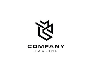 Obraz premium Luxurious letter e or c logo with crown logo design, crown logo, modern letter e or c logo design template