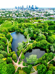 aerial view of the city warsaw © Marcin