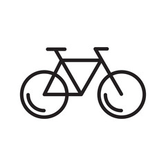 Fototapeta premium Bicycle Bike Vehicle Line Icon Isolated Vector Illustration