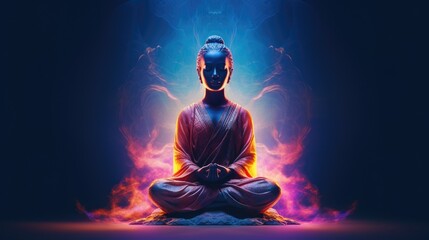 Meditation background. Generative AI