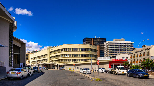 WINDHOEK,NAMIBIA-MARCH 26,2023:One of the streets of Windhoek
