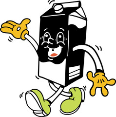 Hand drawn vector illustration of Beverages Retro Cartoon Art Style | Logo, Icon, Visual Identity, Asset