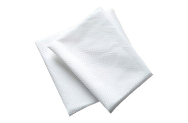 PNG two white Tissue paper, two white square paper napkins. Generative ai