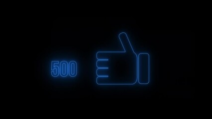 Glow neon line like icon isolated on black background 4K Video motion animation. - Powered by Adobe
