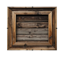 PNG natural wooden photo frame or Wood frame. generative ai	