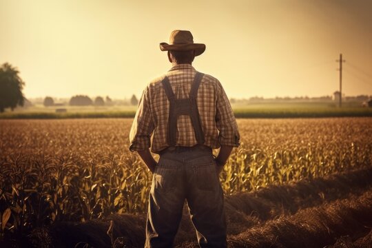American farmer man. Generate Ai