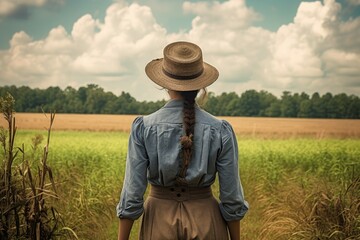 American farmer woman. Generate Ai
