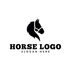 horse head logo icon vector illustration